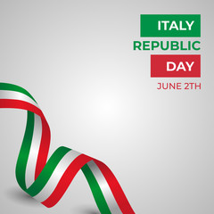 Happy Italy Republic Day Vector Template Design Illustration