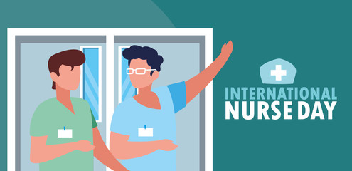 international nurse day with group of professionals