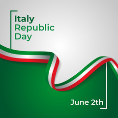 Happy Italy Republic Day Vector Template Design Illustration