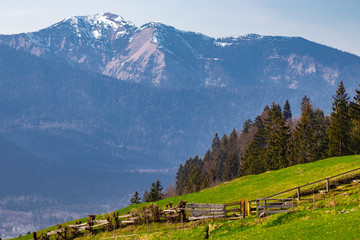 Fototapeta na wymiar Die Alpen mit Blick von der Zugspitze