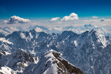 Die Alpen mit Ansicht von der Zugspitze