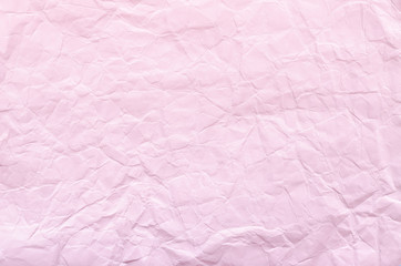Background of pink crumpled paper