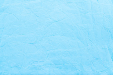 Background of blue crumpled paper