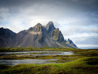 Fototapeta na wymiar Mountains at Stokksnes in Iceland
