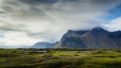 Obraz na płótnie Canvas Mountains at Stokksnes in Iceland