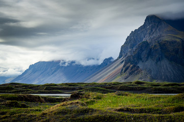 Fototapeta premium Mountains at Stokksnes in Iceland