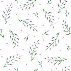 Watercolor floral pattern, delicate flower wallpaper, delphinium