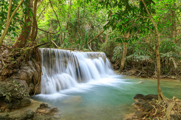 Huai Mae Khamin Waterfall, Khuean Srinagarindra National Park, Kanchanaburi, Thailand