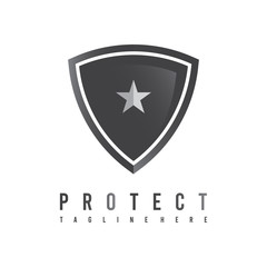 Protection Logo Shield Logo Security Logo Vector Illustration
