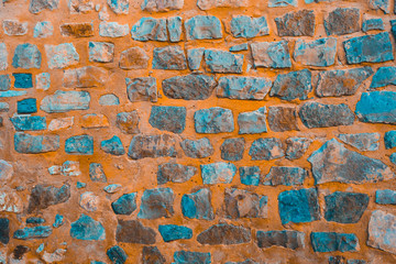 old brick facade as texture