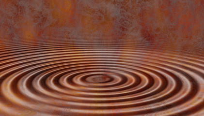Fototapeta na wymiar liquid metal rust ripples background 