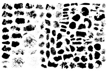 Black grungy stains of paint