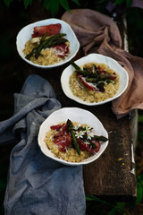 Quinoa risotto with asparagus..style rustic.