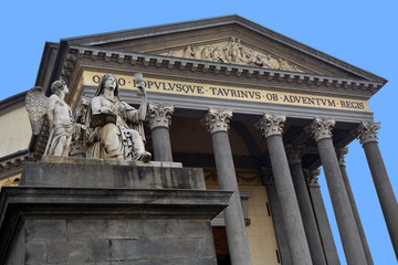 Turin, Piedmont/Italy - Turin the Neoclassical church of Gran Madre di Dio.