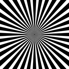 Starburst, sunburst background. Radial, circular, converging lines