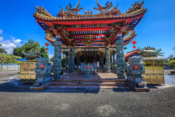 Eingangsbereich zu einem Chinesischen Tempel in Asien