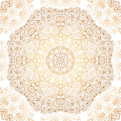 Round gradient hand drawn mandala
