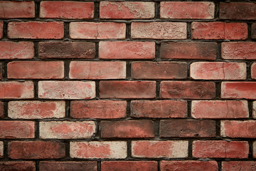 Obraz premium Natural red bricks wall masonry