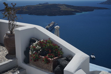 View of the crater of Santorini