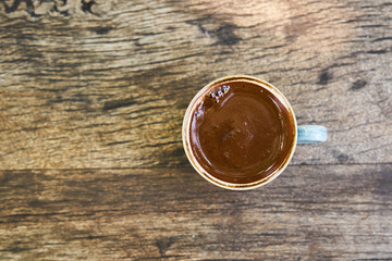 Delicious Turkish coffee on the table