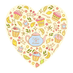 Tea time menu card