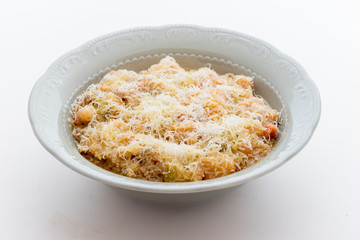 Vegetable soup with cheese