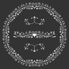 Valentine's day borders and dividers.