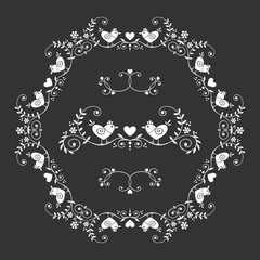 Valentine's day borders and dividers.