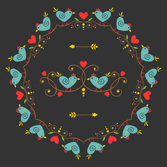Valentine's day borders and dividers.