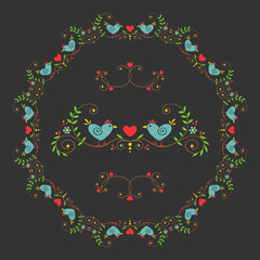 Valentine's day borders and dividers.