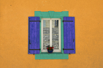 Colorful window in the Provence France