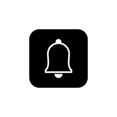 Bell Icon in trendy flat style isolated on grey background. Notification symbol for your web site design