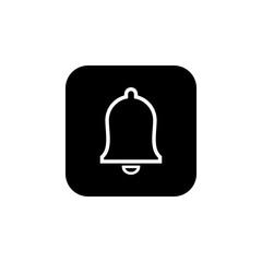 Bell Icon in trendy flat style isolated on grey background. Notification symbol for your web site design