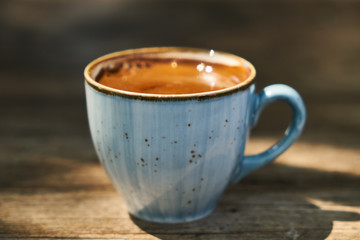 Delicious Turkish coffee on the table
