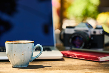 Dark Turkish coffee on the table