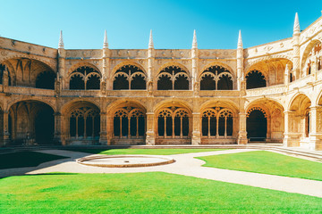 Jeronimos Hieronymites Monastery Of The Order Of Saint Jerome In Lisbon, Portugal Is Built In...