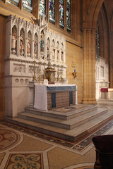 altar in the st mary's cathedral in sydney (australia) 
