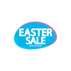 Easter Sale, bubble banner design template, discount tag, app icon, vector illustration