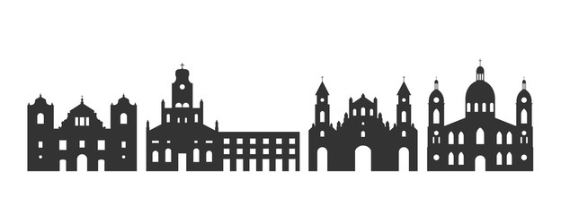Nicaragua logo. Isolated Nicaragua architecture on white background