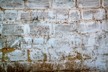 Texture of the old plastered wall with cracks. Texture backround.