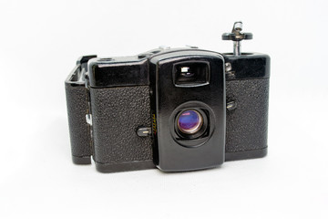 old Soviet compact film camera semi-automatic