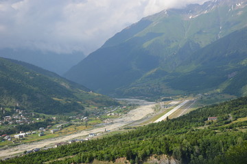 Fototapeta na wymiar Georgia, Svaneti, mountains, travel