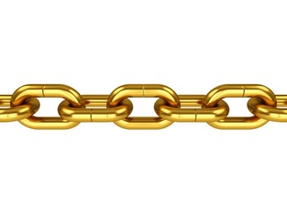 3D rendering Chain on white background