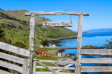 Fototapeta premium Estancia Tunel in Ushuaia, Patagonia