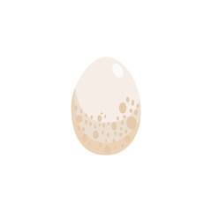 Egg of dinosaur cartoon flat vector illustration isolated on white background.