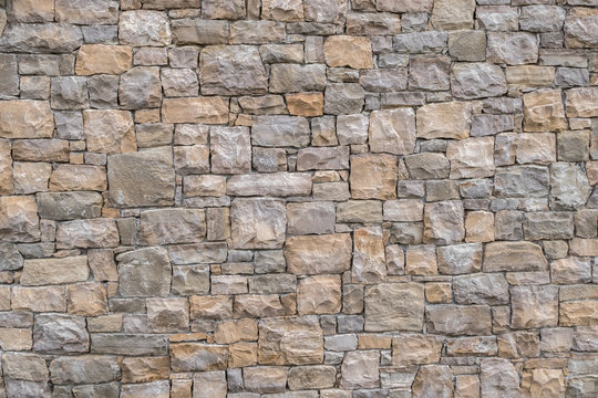 Decorative and irregular stone wall