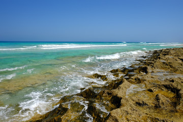Beach Corralejo on Fuerteventura, Canary Islands.