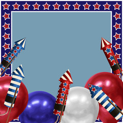 4th of July Background design for greeting cards in super high resolution.