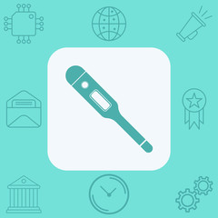Thermometer vector icon sign symbol