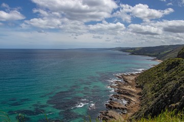 Fototapeta na wymiar Coastline along Australian south coast 